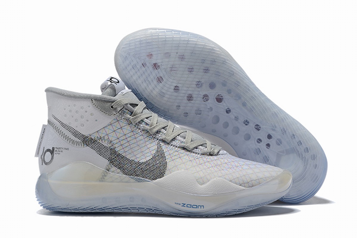Nike KD 12 Shoes Silver Grey